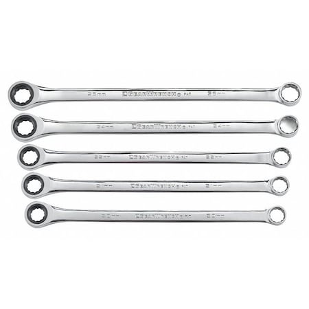 Gearwrench 5 Piece 72-Tooth 12 Point XL GearBox Double Box Ratcheting Metric Wrench Add-On Set 85987