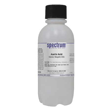 Spectrum Chemical Acetic Acid, glcl, Rgnt, ACS, 500mL Plas A1010-500MLPL