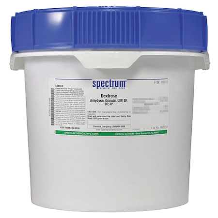 Spectrum Chemical Dextrose, Anhydrous, Granular, USP, EP, BP, JP DE140-12KG