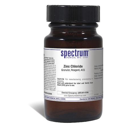 Spectrum Chemical Zinc Chlrd, Grnlr, Rgnt, ACS, 125g Z1055-125GM