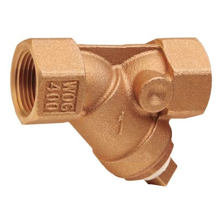 Zoro Select Y Strainer, 1/2" Pipe, FNPT x FNPT, Bronze, 400 psi at 210 Degrees F, 125 psi at 353 Degrees F 6NPW9