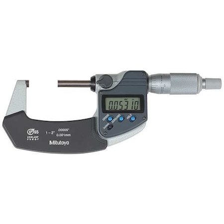 MITUTOYO Digital Micrometer, Outside, 1 to 2" 293-341-30