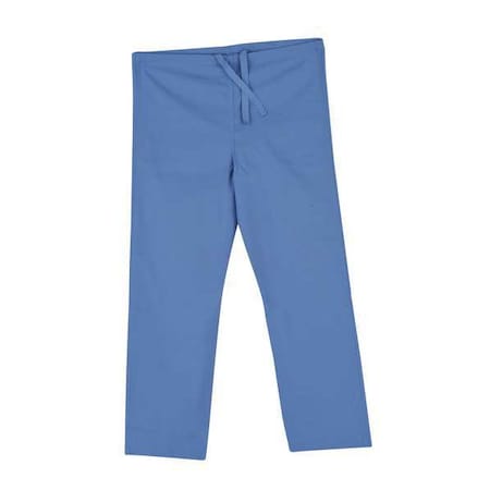 Landau Scrub Pants, Cotton/Polyester, Drawstring Waist, 31 1/2 in Inseam, 2 Pockets, Blue, Size XS 7602BCPXS