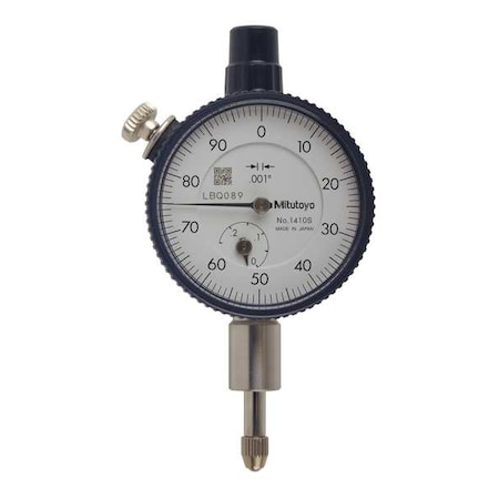 Mitutoyo Dial Indicator, 0 to 0.250 In, 0-100 1410A-10
