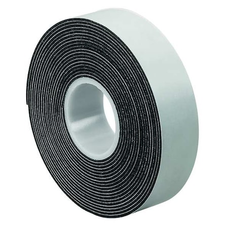 3M Foam Tape, 62 mil Thick, Vinyl, Black 1/5/16