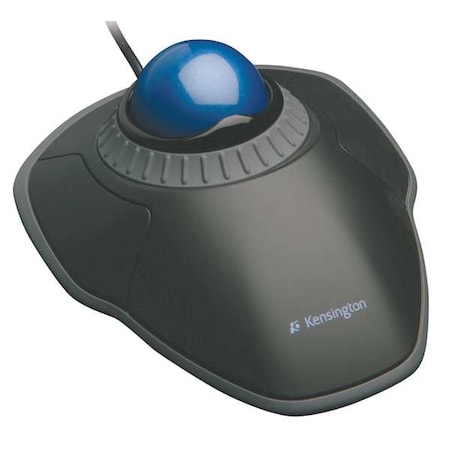 Kensington Trackball Mouse, Corded, Optical, Blck/Blue K72337US