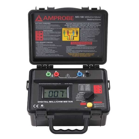 Amprobe Milli Ohm Meter, 0-2000 Ohms MO-100