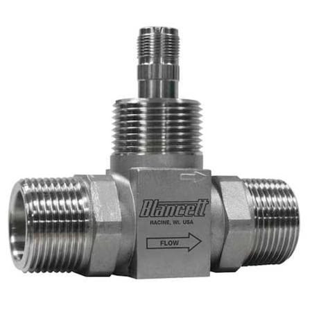 Blancett Flowmeter, Turbine, 180 GPM, 2 In MNPT B111-121