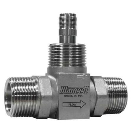 Blancett Flowmeter, Turbine, 400 GPM, 2 In FNPT B111-120