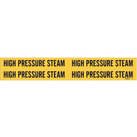 Brady Pipe Mrkr, High Pressure Steam, 3/4to2-3/8 7141-4