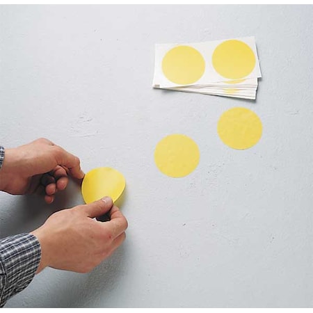 Brady Floor Marking Tape, vinyl, Solid, Yellow, 2 in W., 4 mil Thickness, 500 PK 121036