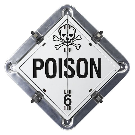 Brady DOT Container Placard, Various DOT Classes, Aluminum, 13-5/8" W x 13-5/8" H 59955