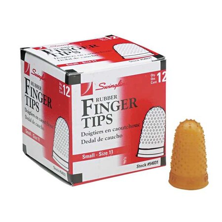 Swingline Rubber Finger Tips, Size 11, Small, PK12 SWI54031