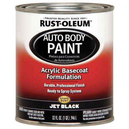 Rust-Oleum Auto Body Paint, Jet Black, 1 Qt. 253500