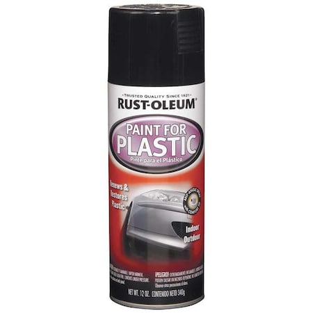 Rust-Oleum Spray Paint, Black, Gloss, 12 oz. 248649