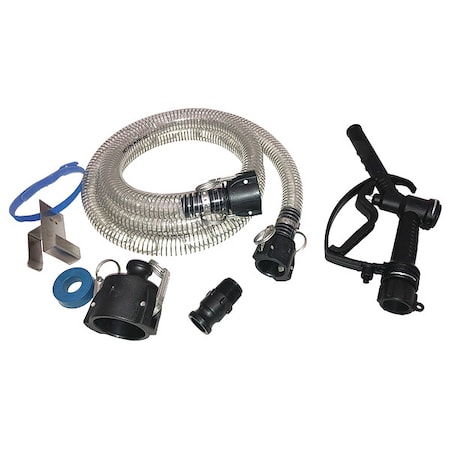 Action Pump Hose Kit, Dia.1 In, Polypropylene, Camlok IBC-HK-8P2C