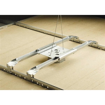 Nvent Caddy Electrical Box Hardware, 21.5 cu in, Ceiling Box Type, 2 Gangs, Pre-Galvanized Steel 512HDFM35