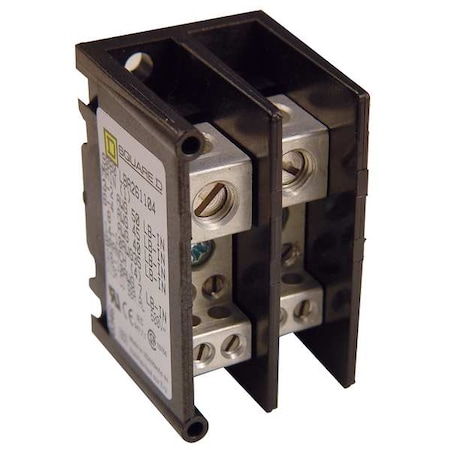 Square D Power Distribution Block, Open, 1 Pole, 350 A Copper, 600 V AC/DC, Surface Mount 9080LBC163206