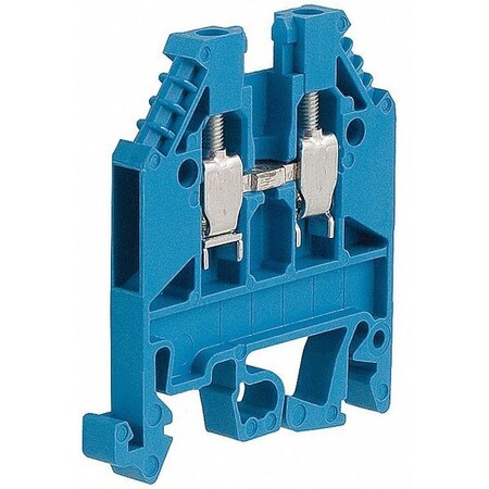 Schneider Electric Terminal Block, Screw Clamp, 20A, 600V, Blue AB1VV235UBL