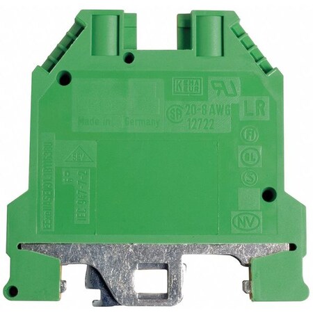Schneider Electric Grounding Block, 600V, Green/Yellow AB1TP635U