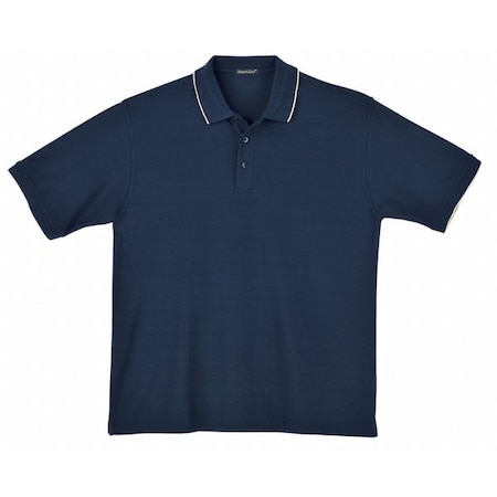 Solar Shield Men's Polo Shirt, 35% Polyester, 65% Cotton, No Pocket(s), Navy, 3XL 3603 NVY 3X