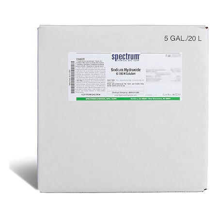 Spectrum Chemical NaOH, 0.100 N Sltn, APHA, 20L S-340-20LT