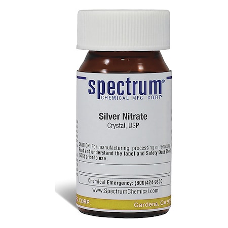 Spectrum Chemical Silver Nitrate, Crystal, USP, 25g SI115-25GM