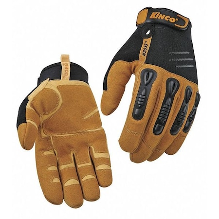 Kinco Mechanics Gloves, MiraX2 Synthetic Leather Palm, L, Tan/Brown 2035-L