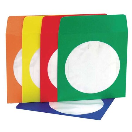 Innovera CD/DVD Envelope, Assorted, PK50 IVR39404