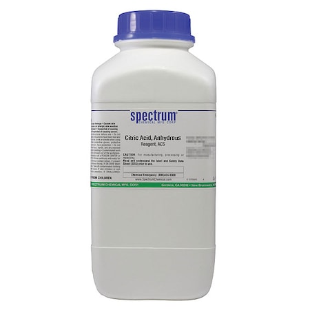 Spectrum Chemical Citric Acid, Anhydrous, Pwdr, Rgnt, ACS, 2.5k C1280-2.5KG