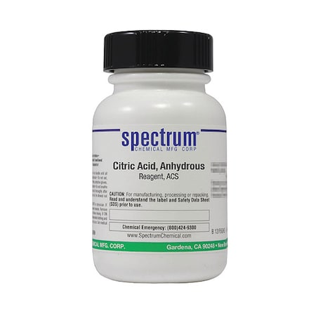 Spectrum Chemical Citric Acid, Anhydrous, Pwdr, Rgnt, ACS, 25g C1280-25GM
