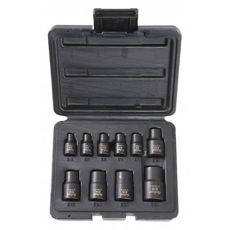 Blackhawk By Proto 1/4", 3/8", 1/2" Drive Socket Set, Torx(R), 10 pcs TS-1210S