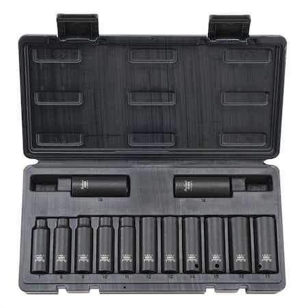 Blackhawk By Proto 3/8" Drive Socket Set, Metric, 13 pcs U-1613MS