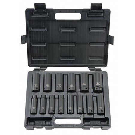 Blackhawk By Proto 1/2" Drive Socket Set, SAE, 14 pcs UW-1514DS