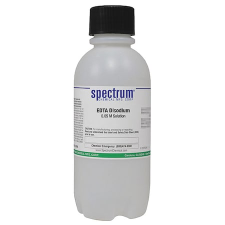 Spectrum Chemical EDTA DiSodm, 0.05 M Sltn, 500mL, Pls E-112-500MLPL