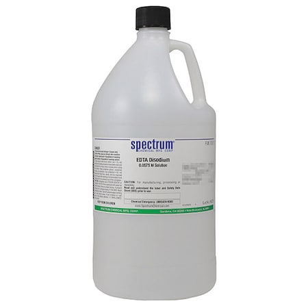 Spectrum Chemical EDTA DiSodm, 0.0575 M Sltn, 4L, Pls E-115-4LTPL