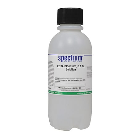 Spectrum Chemical EDTA DiSodm, 0.1 M Sltn, 500mL, Pls E-120-500MLPL
