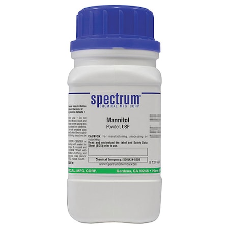 Spectrum Chemical Mannitol, Pwdr, USP, 125g MA165-125GM