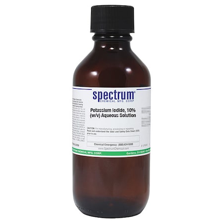 Spectrum Chemical K Iodide, 10 Pct (w/v) Aqs Sltn, 500mL, Gls P-432-500MLGL