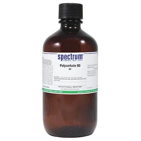 Spectrum Chemical Polysorbate 80, NF, 1L, Gls PO138-1LTGL
