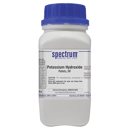Spectrum Chemical K Hydroxide, Pellets, NF, 500g PO180-500GM