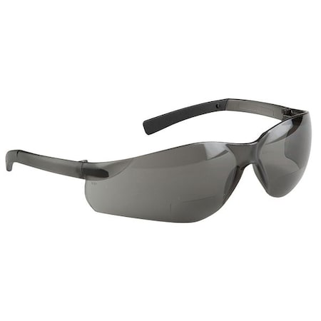 Condor V300 Reader Safety Glasses, Gray Wraparound Frame, 1.3 Diopter, Gray Lens, Anti-Scratch Coating 6PPA1