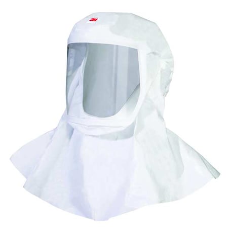 3M Versaflo Hood With Integrated Head Suspension, White, Size Medium/Large, PK5 S-433L-5