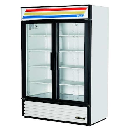 True Refrigeration Glass Door Merchandiser Refrigerator, 49 cu ft, White GDM-49-HC-TSL01