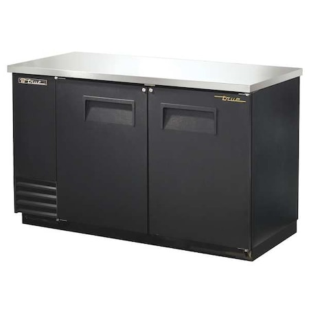 True Commercial Bottle Cooler, Width 15-13/16 In Black TBB-2-HC