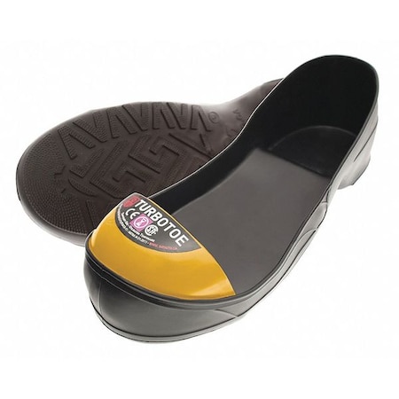 Impacto Turbotoe Steel Toe Cap, Overshoes, PVC, Black/Yellow, Men's Size 8-9, Women's Size 10-11, M, 1 Pair TTUM