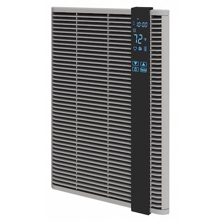 Qmark Recessed Electric Wall-Mount Heater, Recessed, 250 to 2000 W, 240V AC, Gray HT2024SS