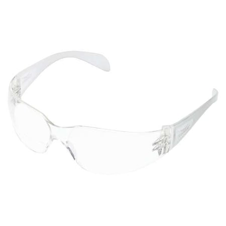 Condor Starlite Reader Safety Glasses, Clear Wraparound Frame, 2.0 Diopter, Clear Lens, Universal 52RW71