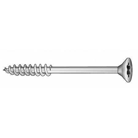 Spax Multi-Material Screw, Yellow Zinc Steel Flat Head 100 PK 0191020601805