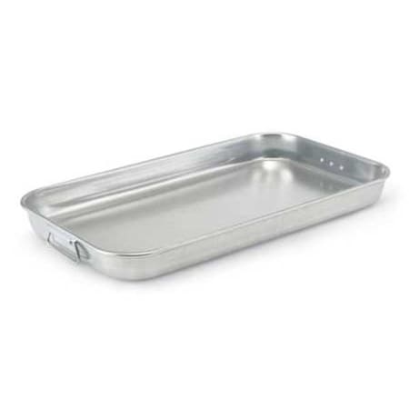 Vollrath Satin Aluminum Bake and Roast Pan with Handles, 22-7/8" W x 13-1/2" L x 2" D 68253
